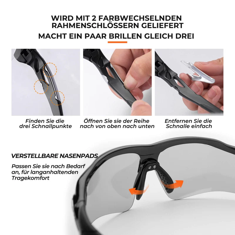 ROCKBROS Fahrradbrille Damen und Herren을 위한 광채색
