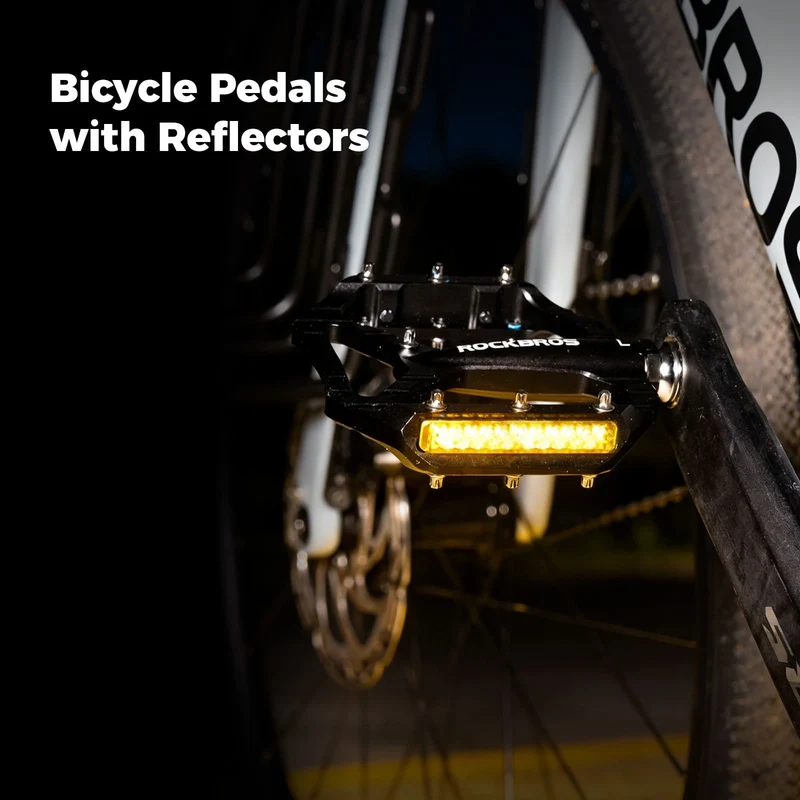 Aluminum Alloy Lightweight Reflective Bike Pedals