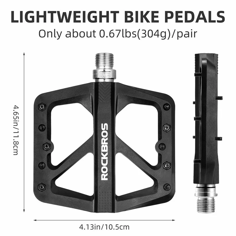 Nylon Fiber Bike Pedals 9/16