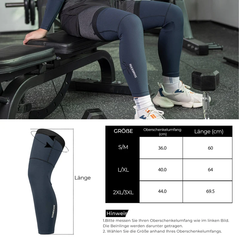 Fahrrad Beinlinge Winter Thermo S-3XL (1 Paar)