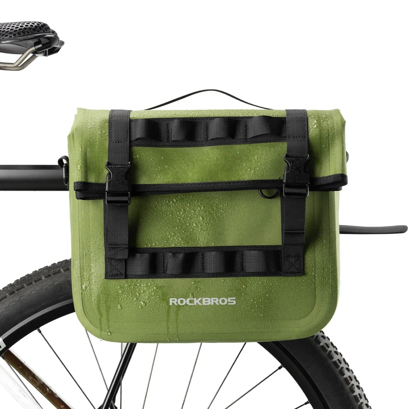 ROCKBROS Wasserdicht Fahrrad Gepäckträgertasche mit Schultergurt hinden 15L