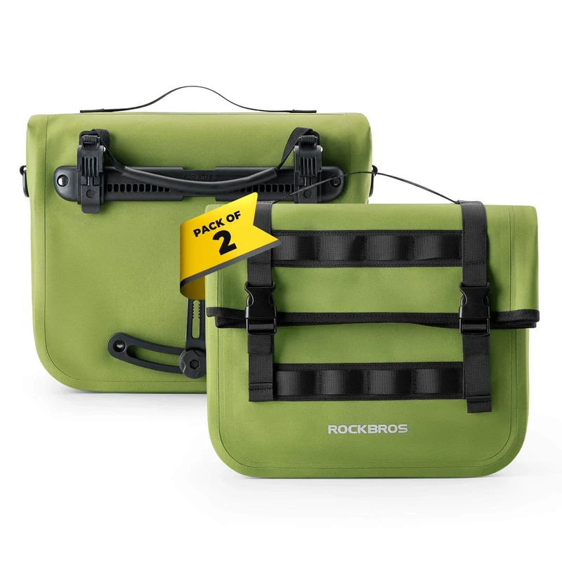 ROCKBROS Wasserdicht Fahrrad Gepäckträgertasche mit Schultergurt hinden 15L