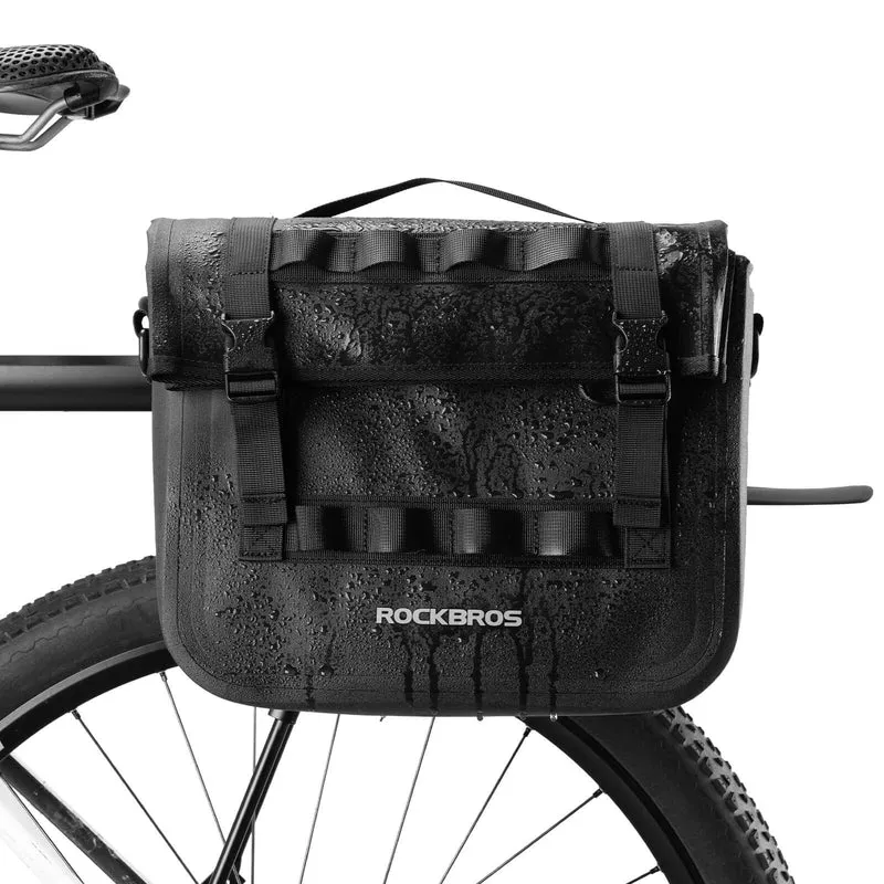 ROCKBROS Wasserdicht Fahrrad Gepäckträgertasche mit Schultergurt hinden 15L
