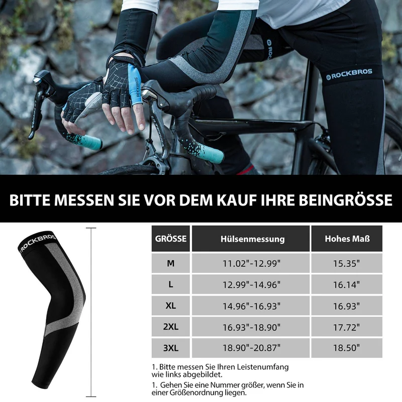 ROCKBROS Armlinge Wanter Armwärmer fir Radsport Wandern Laufen Outdoor