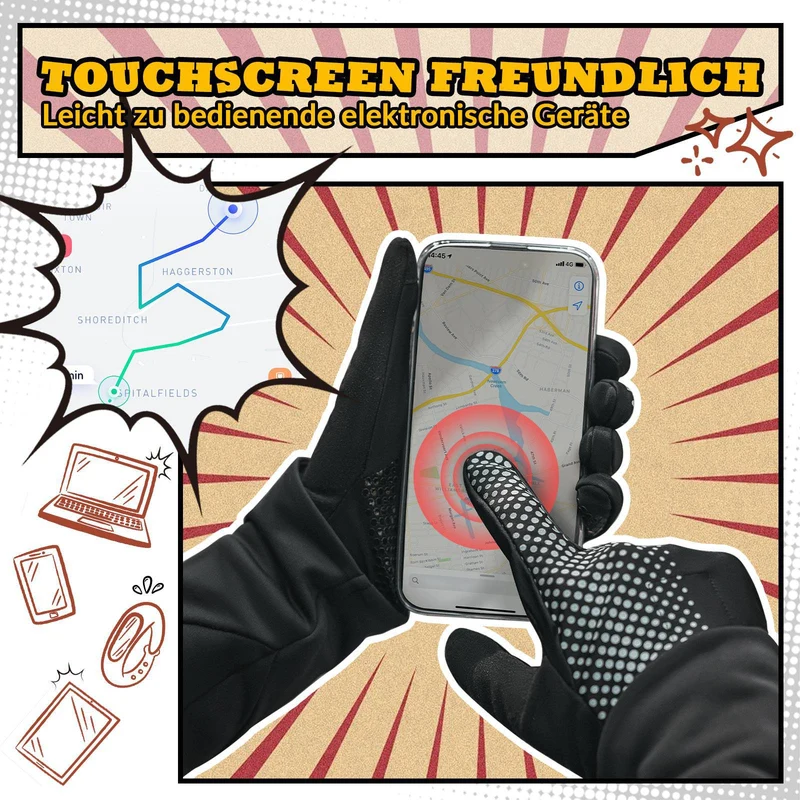 ROCKBROS Fahrradhandschuhe Touchscreen Radsport-Handschuhe Winddicht