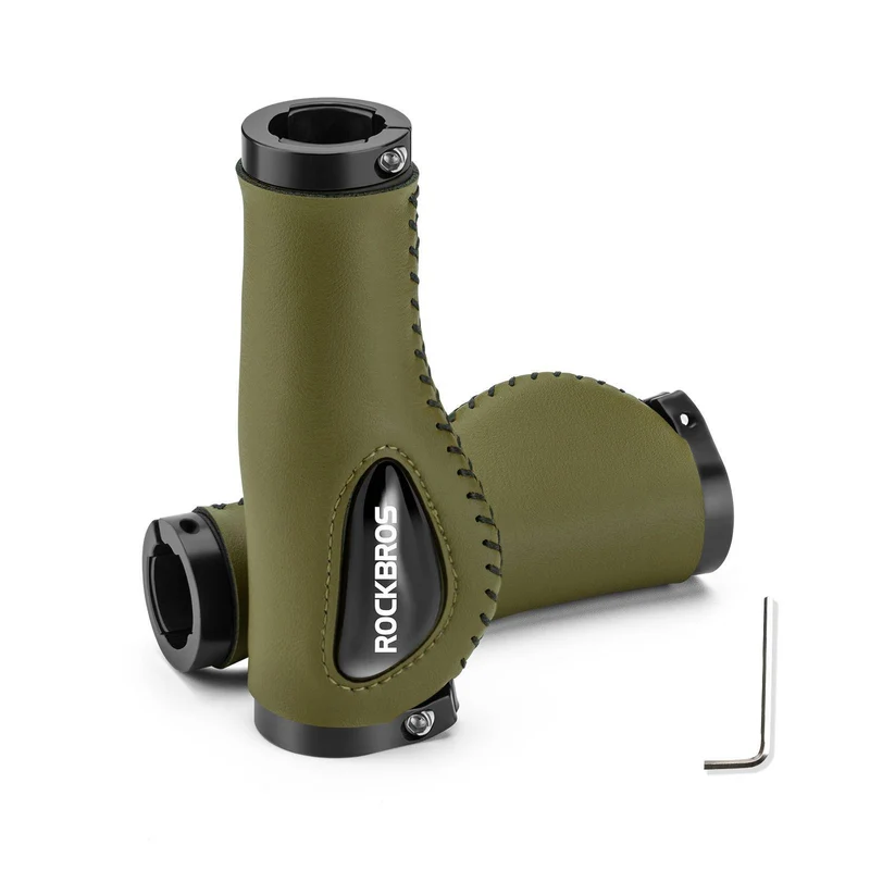 ROCKBROS Fahrradgriffe Ledergriffe für Lenker mit 22,2 mm Durchmesser