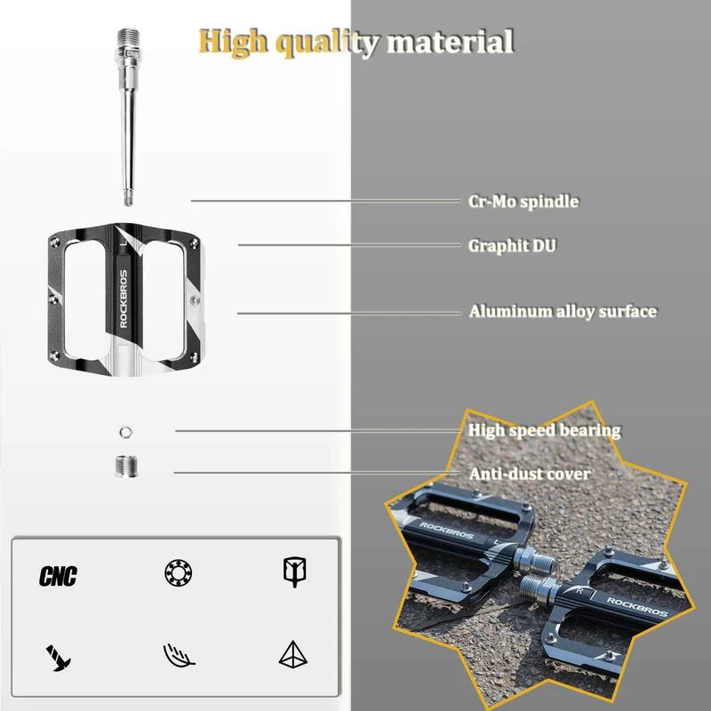 Aluminum Alloy Bearing Pedals - K306