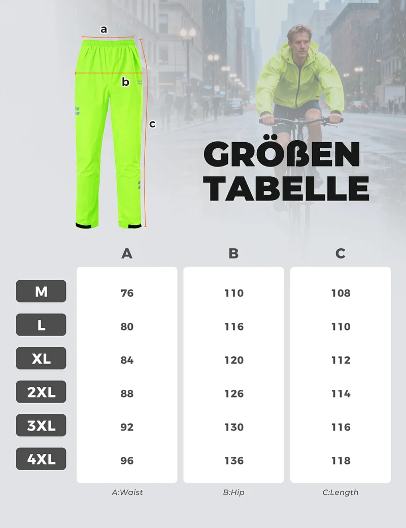 ROCKBROS Fahrradhose Herren Lang Wasserdicht