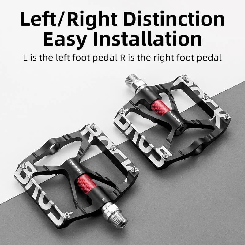 ROCKBROS Aluminum Bike Pedals Non-Slip 9/16 Platform MTB Pedals