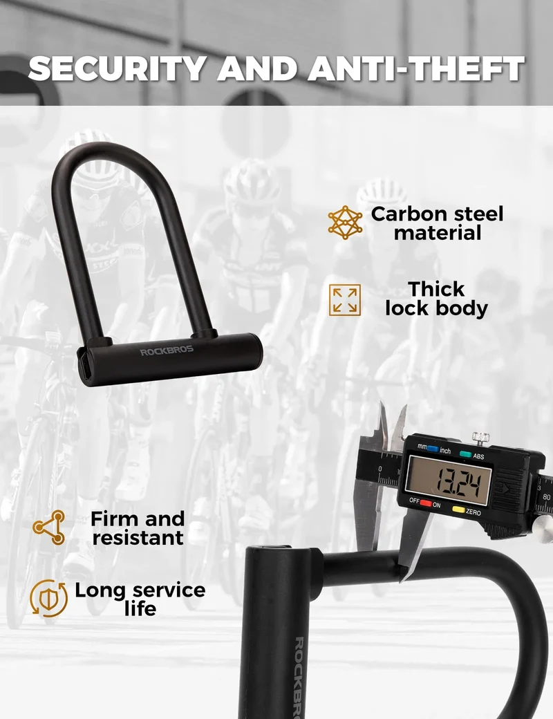 Bike Carbon Steel Anti-Theft U Lock
