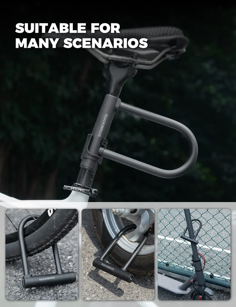 Bike Carbon Steel Anti-Theft U Lock