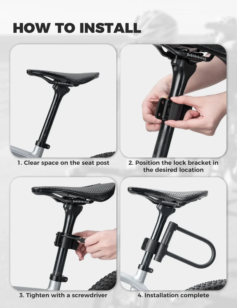 Bike Carbon Steel Anti-Theft U Lock