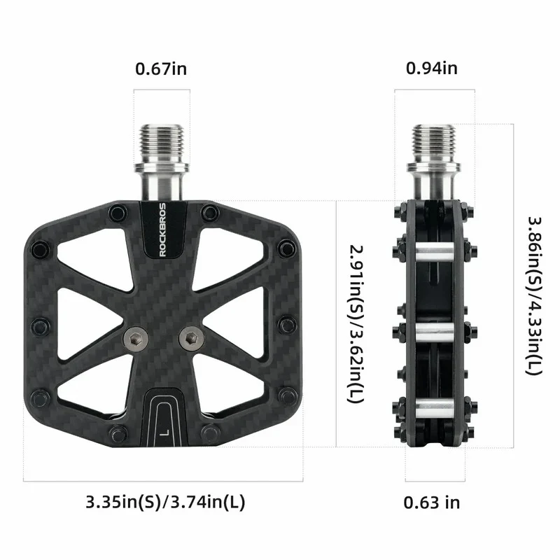 Carbon Fiber Lightweight Bicycle Pedals