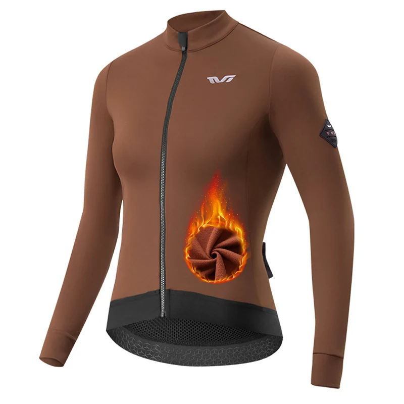 TVI Radtrikot Damen-Radsporttrikot Langarm Warm
