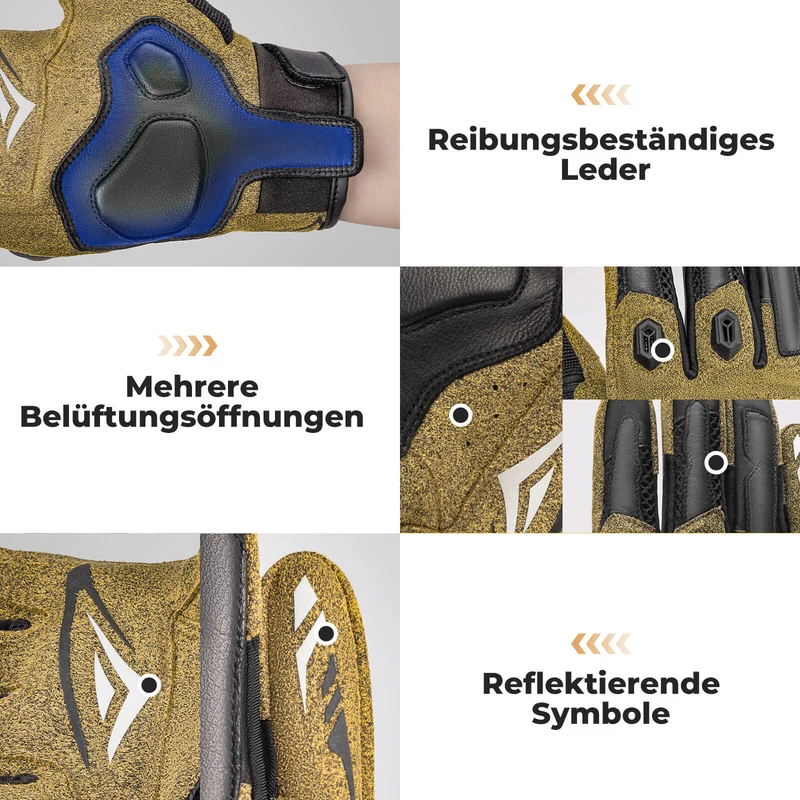ROCKBROS 겨울 Fahrradhandschuhe Atmungsaktiv Schlagfest 터치스크린 브라운