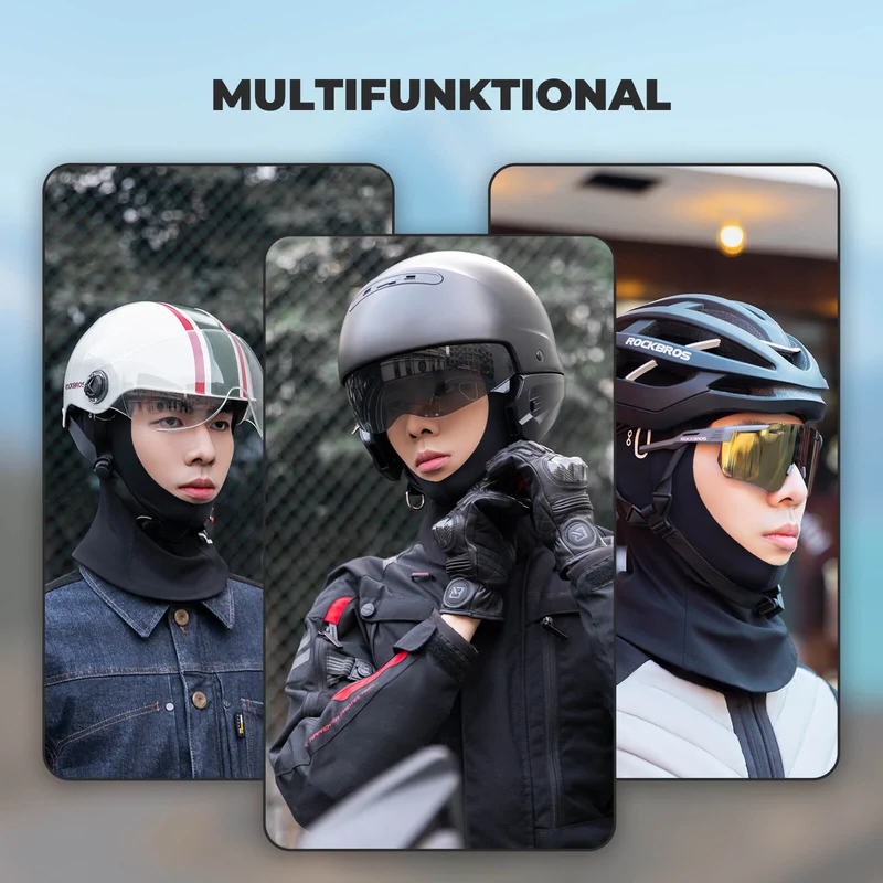 ROCKBROS Motorrad Helmhaube Atmungsaktive Balaclava für Fahrrad & Ski 유니섹스