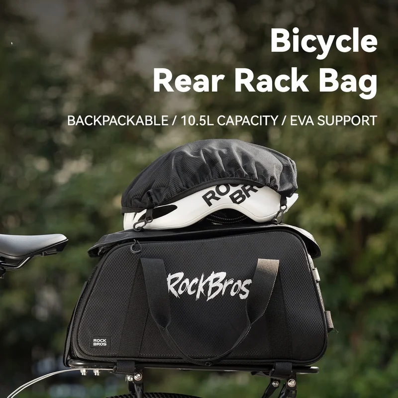 Large Capacity Bike Rear Rack Bag Backpack