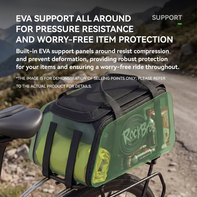 Large Capacity Bike Rear Rack Bag Backpack