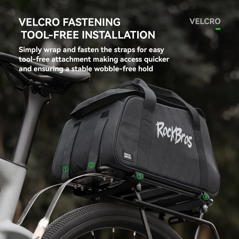 Large Capacity Bike Rear Rack Bag Backpack