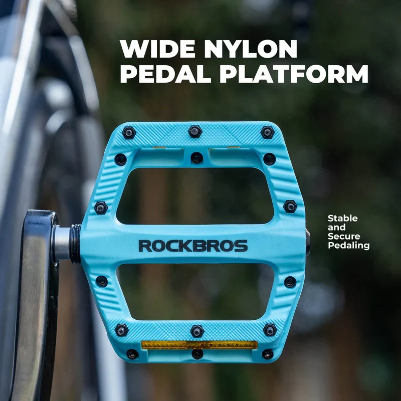 Wide Nylon Flat Bike Pedals