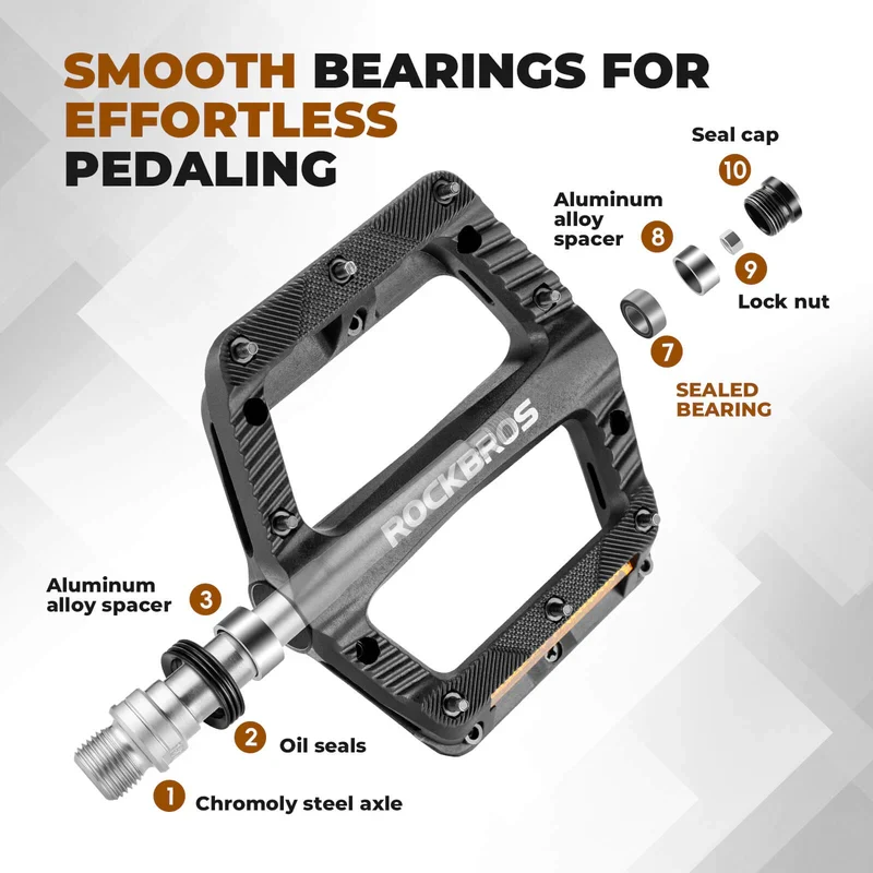 Wide Nylon Flat Bike Pedals