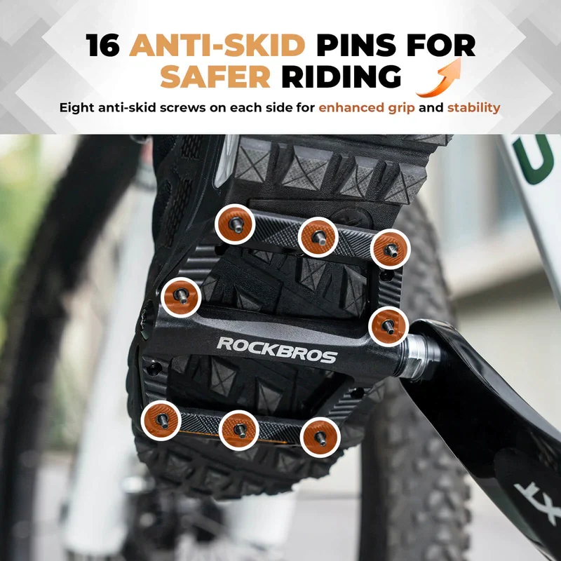 Wide Nylon Flat Bike Pedals