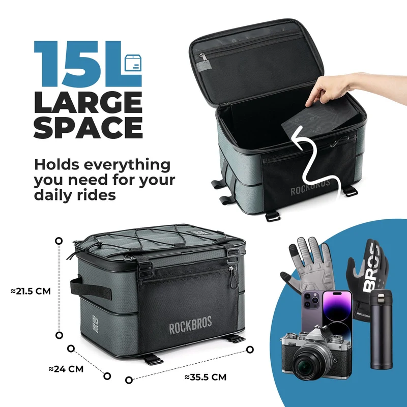 ROAD TO SKY Large Capacity Bike Rear Rack Bag