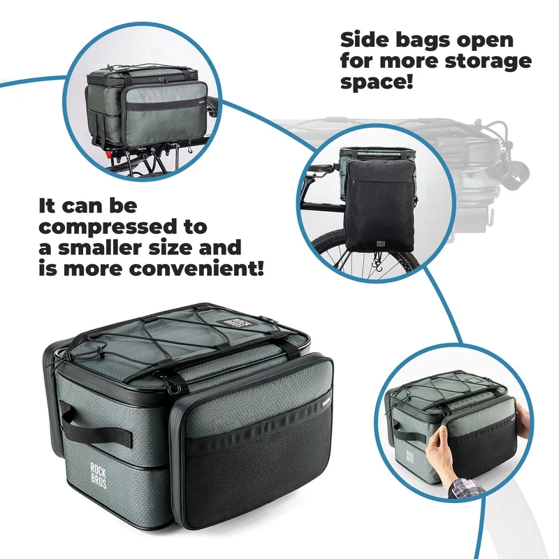 ROAD TO SKY Large Capacity Bike Rear Rack Bag