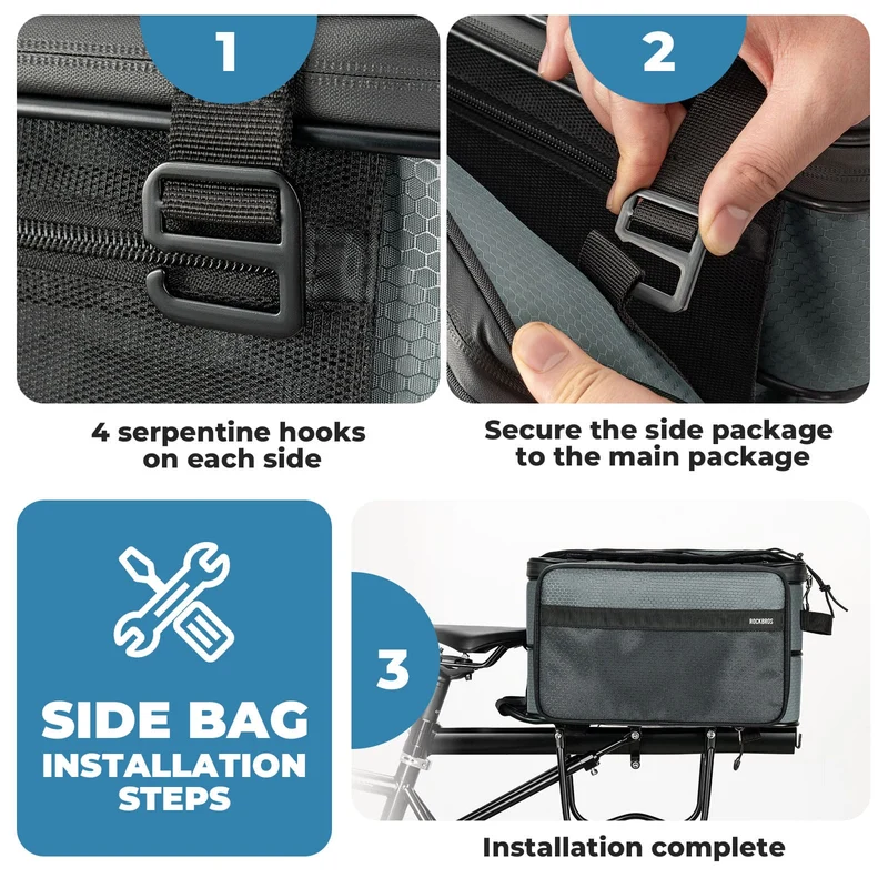 ROAD TO SKY Large Capacity Bike Rear Rack Bag