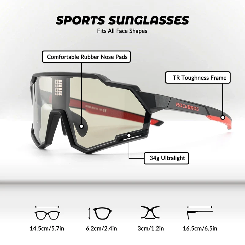 Anti-Glare Smart LCD Adaptive Cycling Glasses