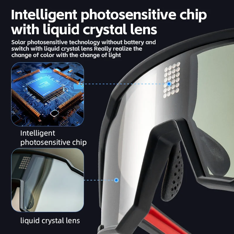 Anti-Glare Smart LCD Adaptive Cycling Glasses