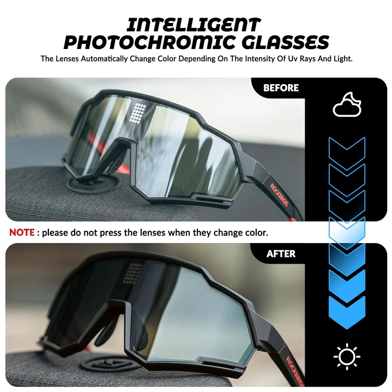 Anti-Glare Smart LCD Adaptive Cycling Glasses