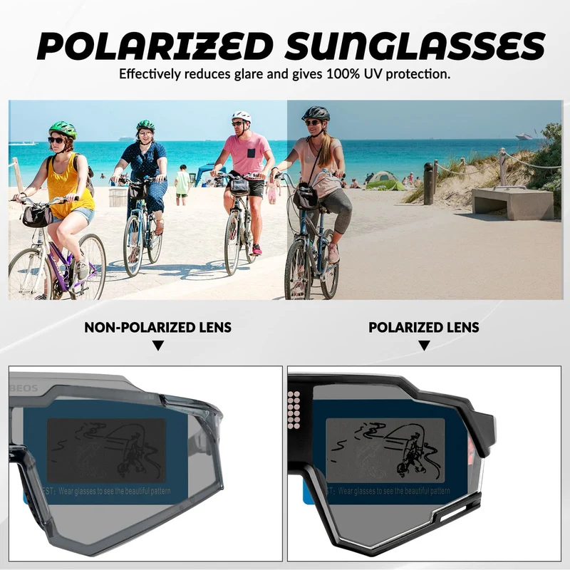 Anti-Glare Smart LCD Adaptive Cycling Glasses