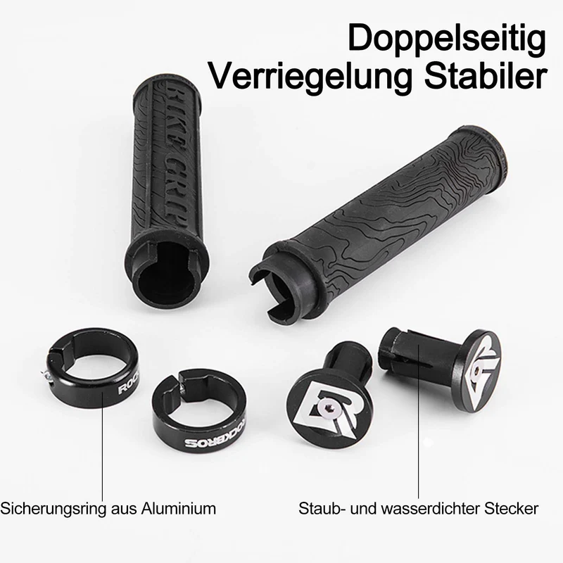 ROCKBROS Ultra-Leicht Fahrradgriffe aus Gummi mit 알루미늄 잠금 디자인