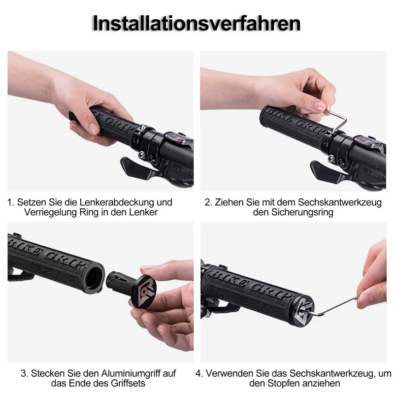 ROCKBROS Ultra-Leicht Fahrradgriffe aus Gummi mit 알루미늄 잠금 디자인