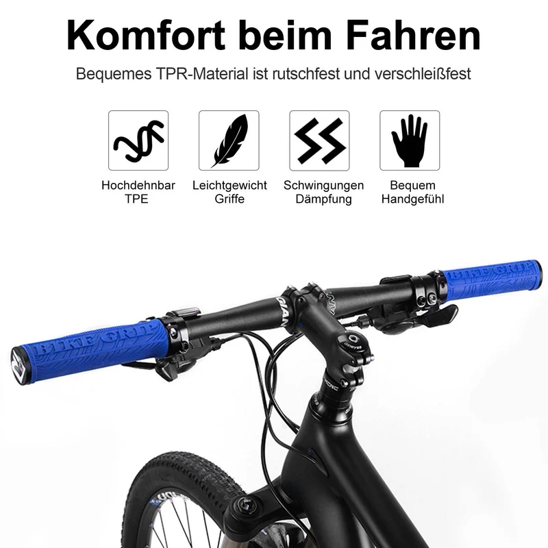 ROCKBROS Ultra-Leicht Fahrradgriffe aus Gummi mit 알루미늄 잠금 디자인