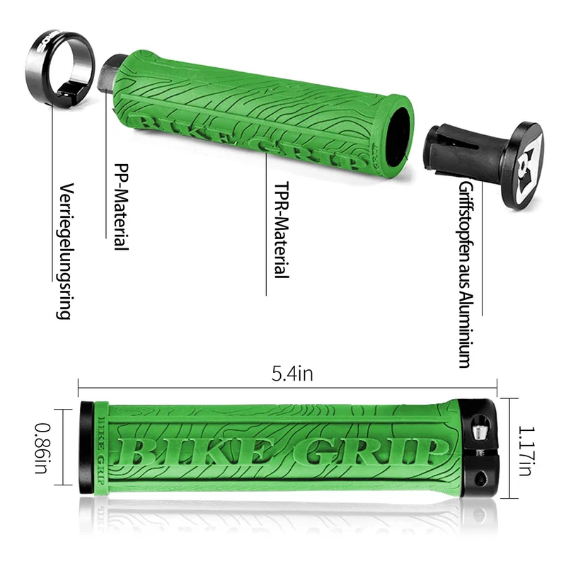 ROCKBROS Ultra-Leicht Fahrradgriffe aus Gummi mit 알루미늄 잠금 디자인