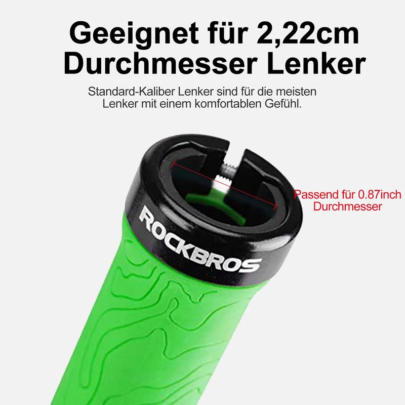 ROCKBROS Ultra-Leicht Fahrradgriffe aus Gummi mit 알루미늄 잠금 디자인