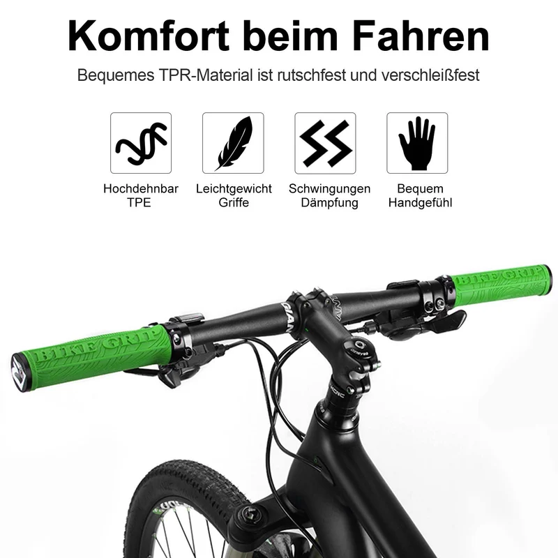 ROCKBROS Ultra-Leicht Fahrradgriffe aus Gummi mit 알루미늄 잠금 디자인