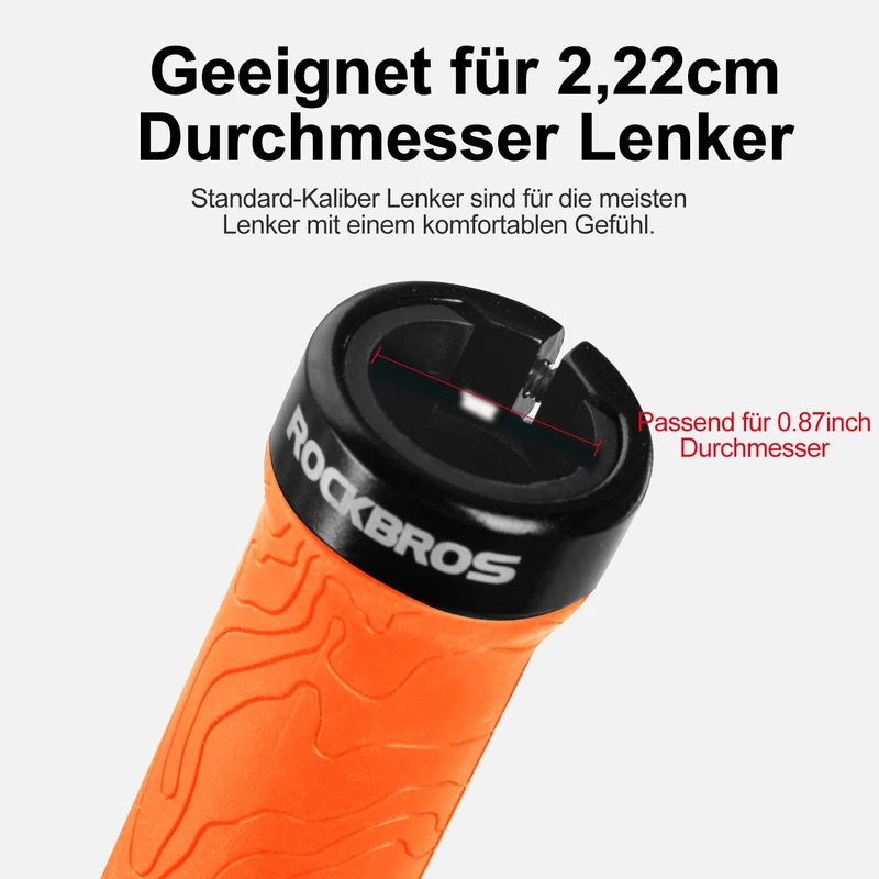 ROCKBROS Ultra-Leicht Fahrradgriffe aus Gummi mit 알루미늄 잠금 디자인