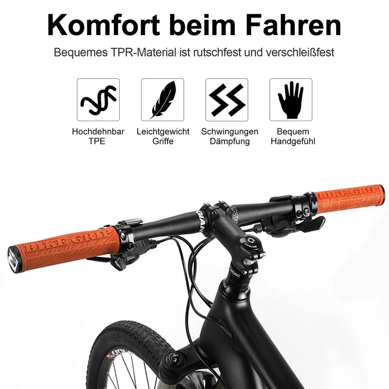 ROCKBROS Ultra-Leicht Fahrradgriffe aus Gummi mit 알루미늄 잠금 디자인