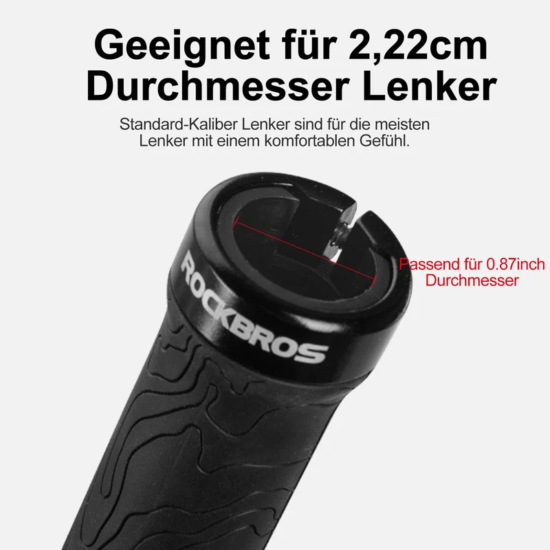ROCKBROS Ultra-Leicht Fahrradgriffe aus Gummi mit 알루미늄 잠금 디자인