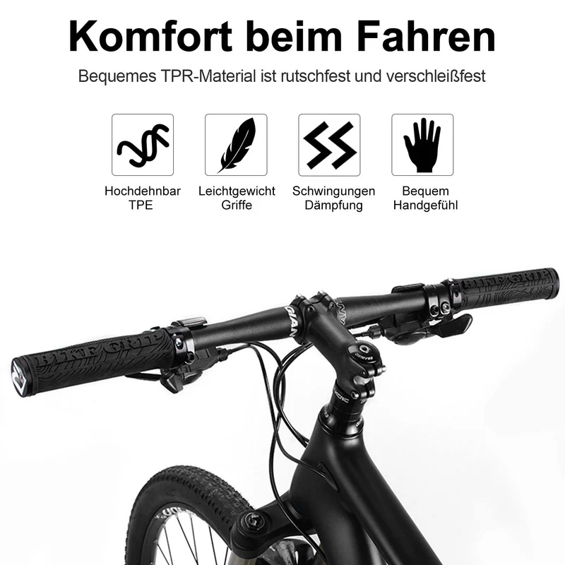 ROCKBROS Ultra-Leicht Fahrradgriffe aus Gummi mit 알루미늄 잠금 디자인