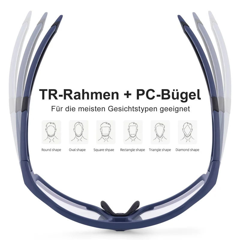 ROCKBROS Photochrome Sonnenbrille fir Outdoor-Aktivitéiten Unisex