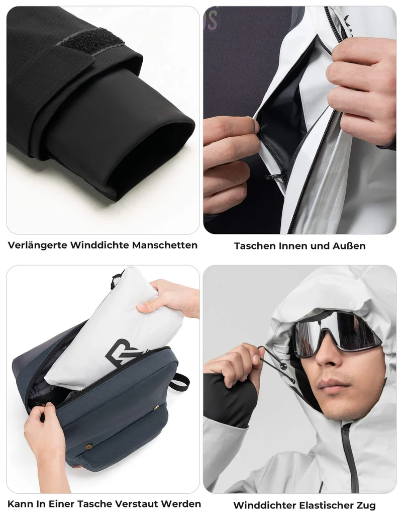 ROCKBROS Beheizbare Fahrradjacke mit Typ-C-Anschluss
