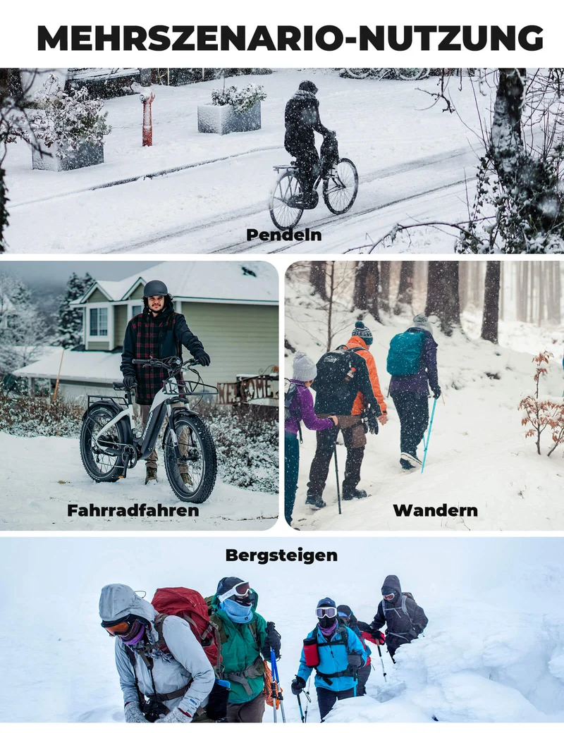 ROCKBROS Beheizbare Fahrradjacke mit Typ-C-Anschluss