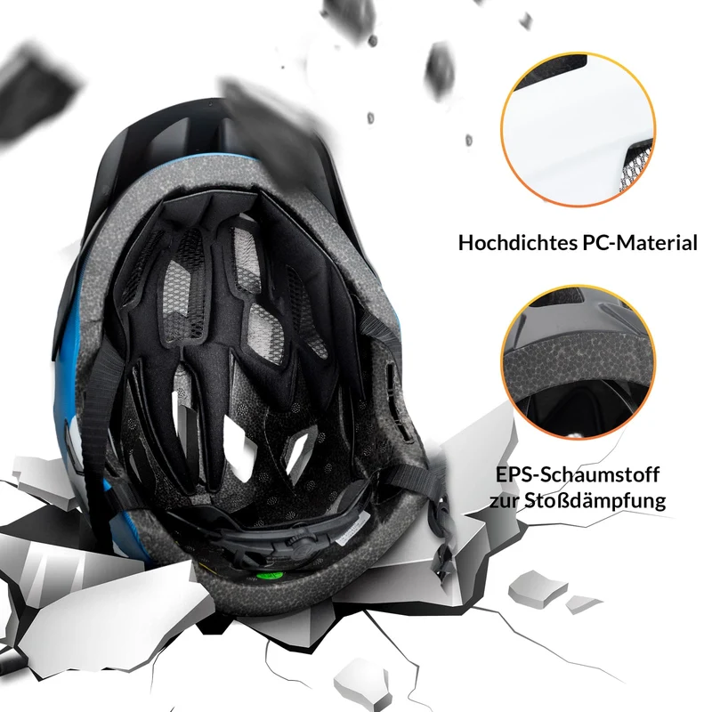 ROCKBROS Kinderhelm BMX MTB 내리막 헬멧 mit Abnehmbarem Kinnschutz und Krempe