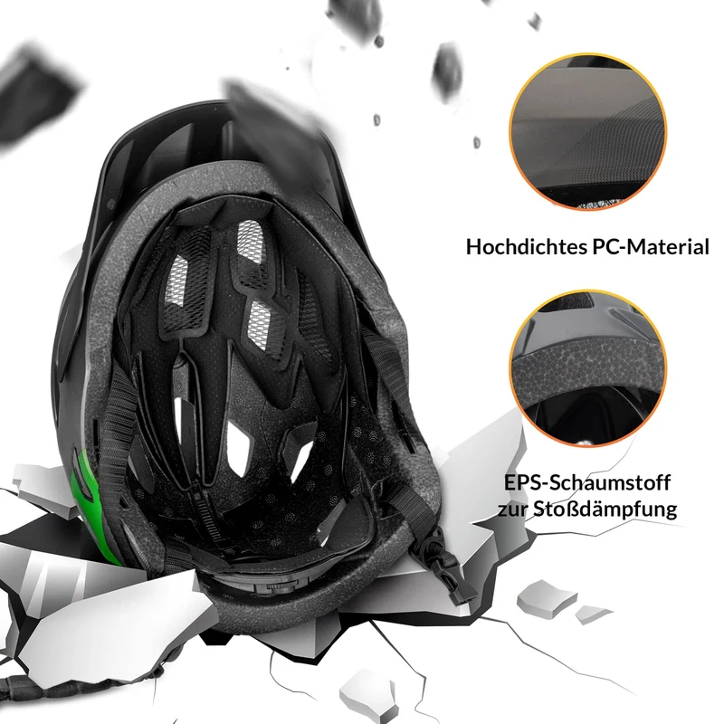 ROCKBROS Kinderhelm BMX MTB 내리막 헬멧 mit Abnehmbarem Kinnschutz und Krempe