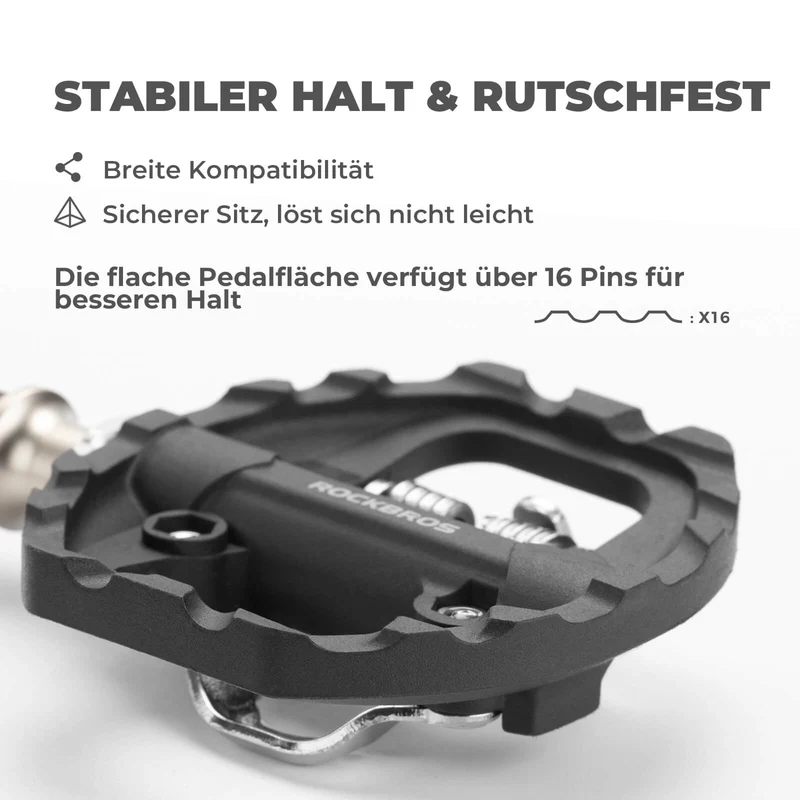 2-in-1 SPD-Klickpedale 및 Plattformpedale 9/16"