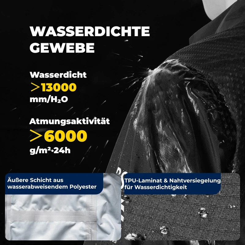 Fahrradjacke wasserdicht atmungsaktiv - Winddicht & Reflektierend Herren
